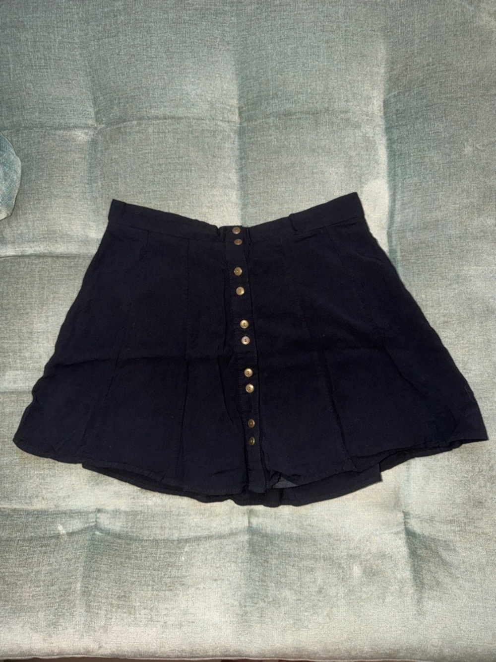 Wet Seal Button-Front Black Skirt
